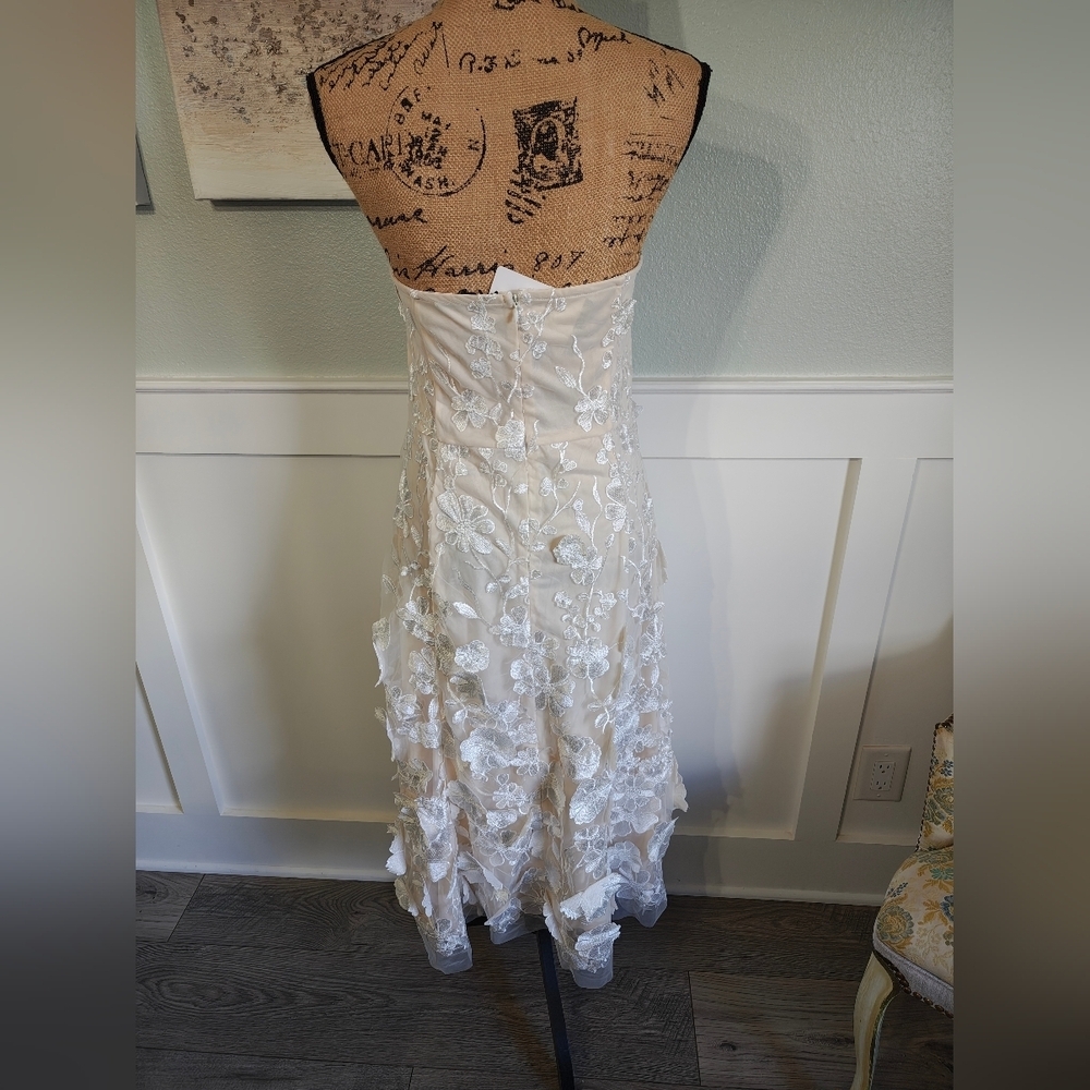 Anewsta White Floral Embroidered Dress NWT - Picture 3 of 5